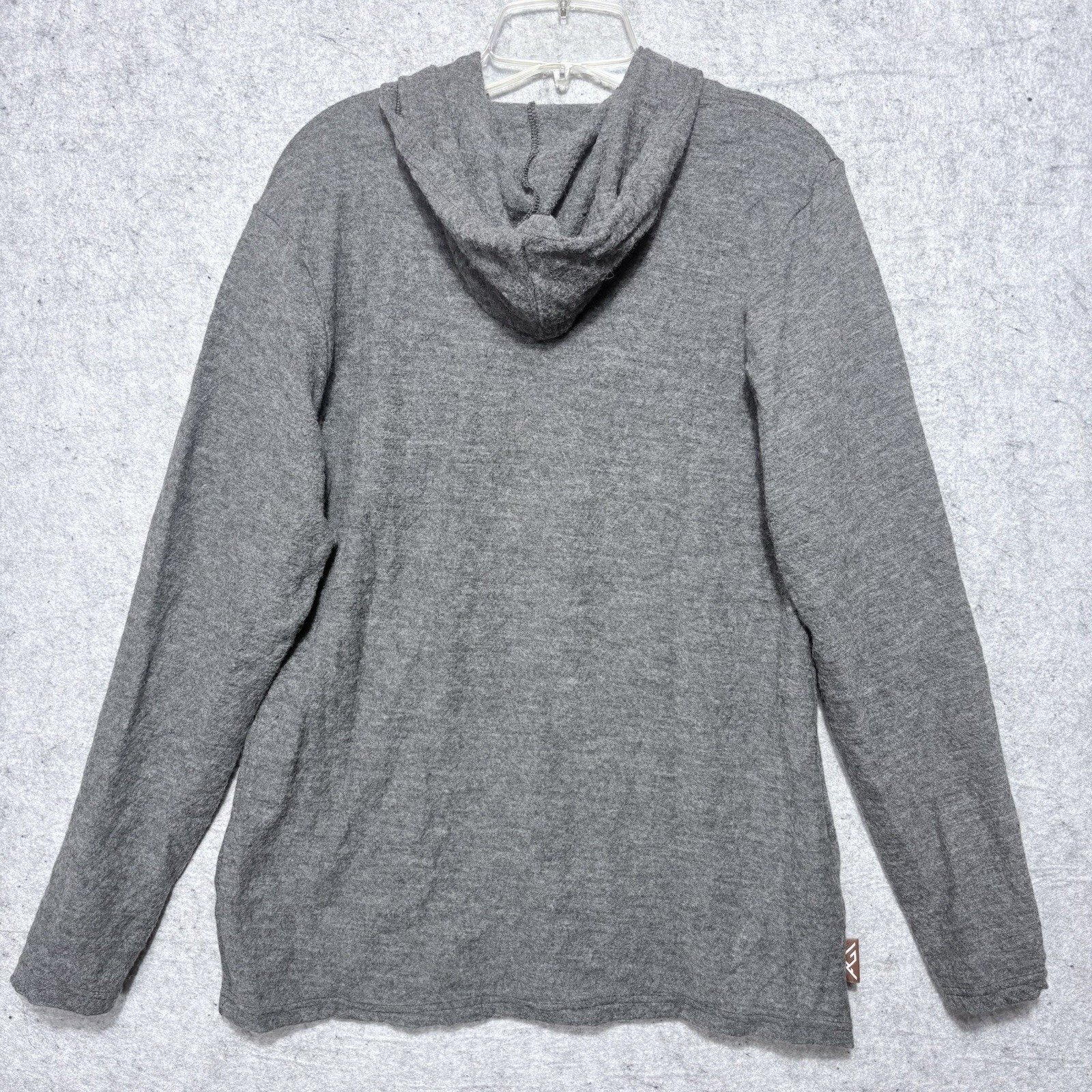 Appalachian Gear Co 100% Peruvian Alpaca Hoodie Women's L Gray Usa Lightweight — image 4 of 8